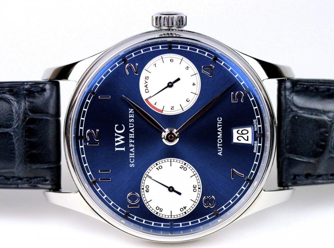 Classic IWC Portugieser imitation watches adopt round cases.