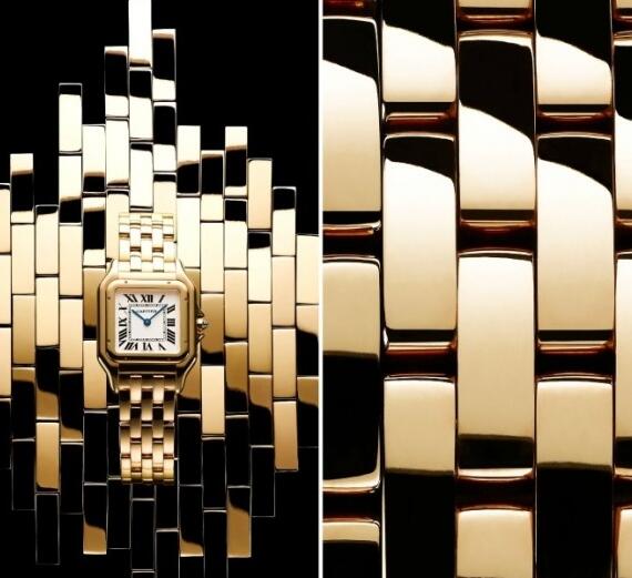 Swiss knock-off Panthère De Cartier are featured with Roman numerals.
