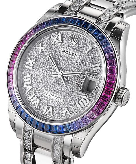 Brilliant imitation watches are stunning with dials covered with diamonds.