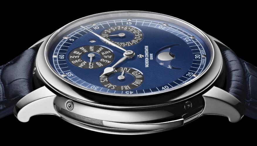 Swiss reproduction watches show fashion with blue color.